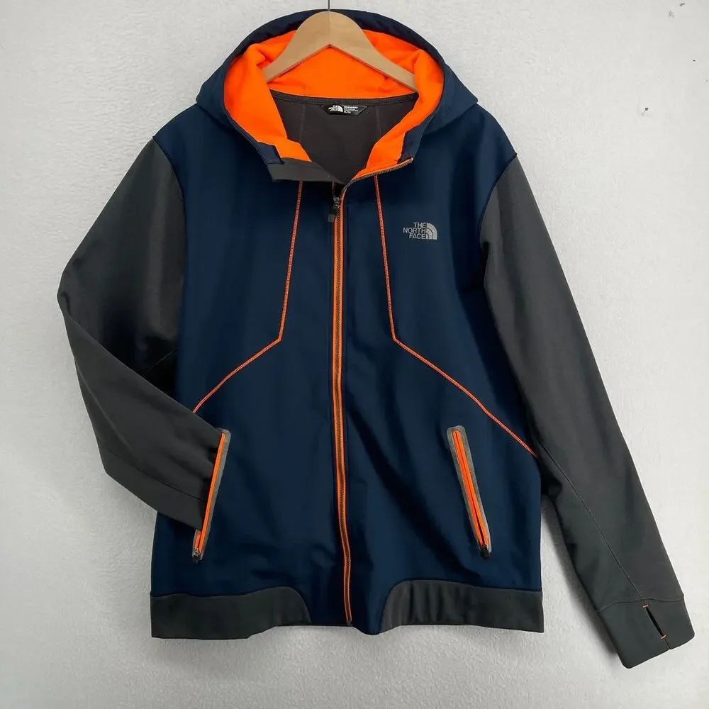 THE NORTH FACE Jacket Mens XL Kilowatt Hoodie Trail Thumbholes Windbreaker Blue